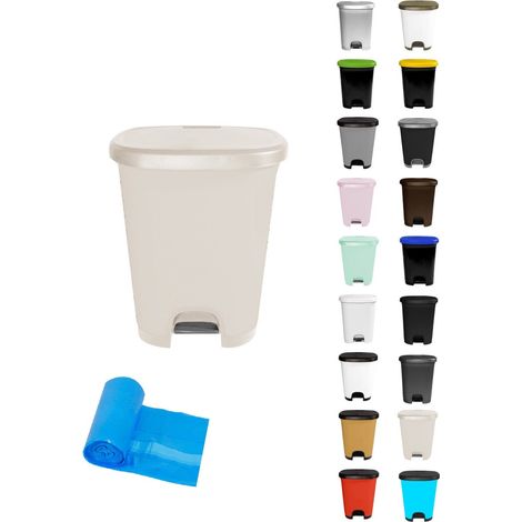 Cubo basura plástico moderno Apertura con pedal Cubo reciclar