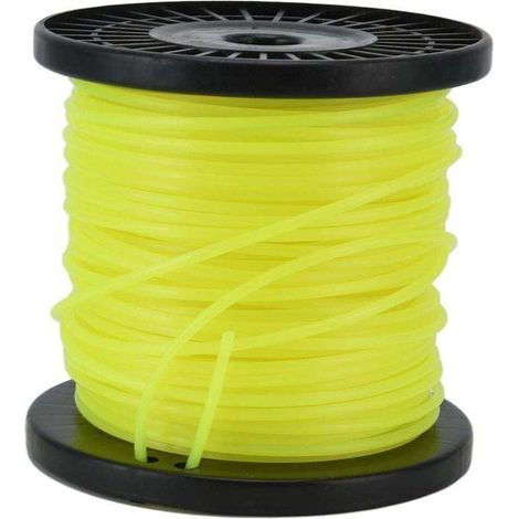 Ligne de Débroussailleuse, Ligne de Débroussailleuse Ronde de 3,0 Mm Ligne de Désherbage Professionnelle en Nylon Adaptée à la Plupart des Tondeuses à Gazon pour la Coupe Lourde Jaune(30 meter (1/4)