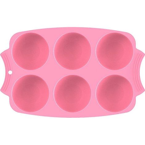 Moule à gâteau 6 compartiments antiadhésif, moule à glaçons sphériques en silicone, machine à chocolat pour la cuisine et la pâtisserie (1/5)