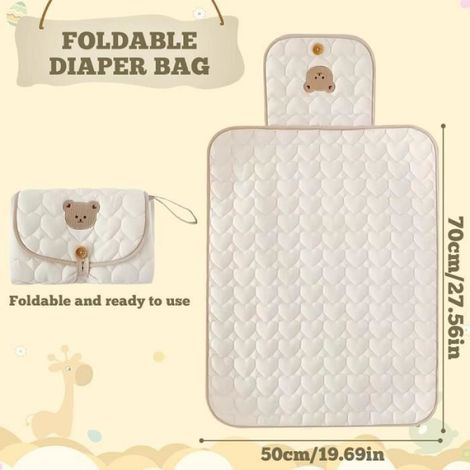 Portable Coussin a Langer: 70 x 50 cm Matelas a Langer de Voyage, Baby'ness Matelas à Langer, Tapis à Couches Portable (1/4)