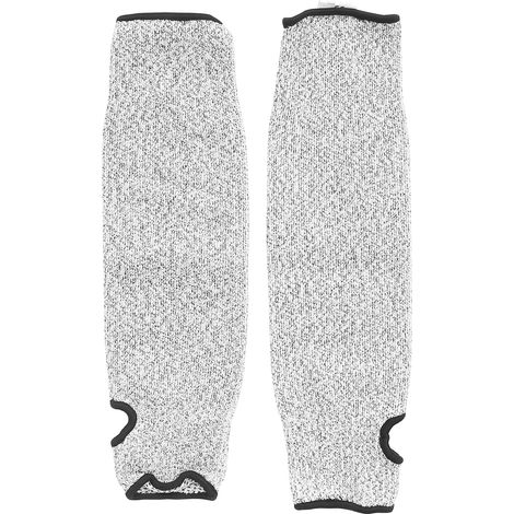 Manchons de protection anti-coupure niveau 5 avec passant pour pouce, protège-bras résistant à la découpe, taille L 40 cm / 15,7 pouces, lot de 1 (1/5)