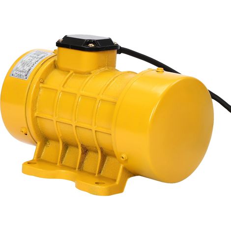 Moteur de Vibreur à Béton, 250W de Puissance, Construction en Fonte Durable, Jaune, UE