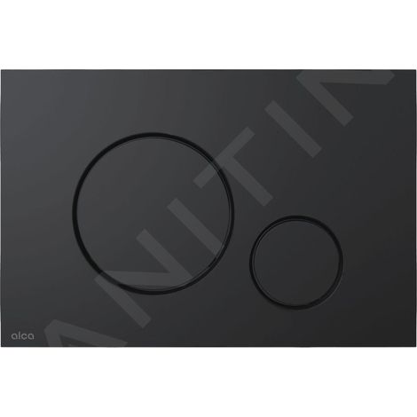 Plaque de déclenchement double touche, Noir Mat (M678) (1/3)