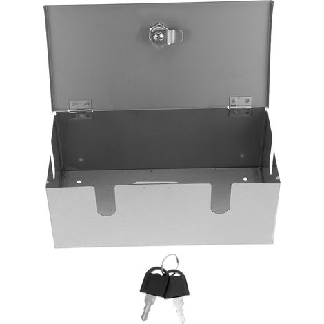 Boîte de Protection Prise Électrique Étanche en Acier Inoxydable Argenté Verrouillage Sécurisé pour Usage Extérieur en Usine et Parc (1/5)