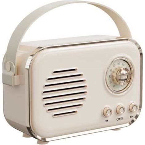Haut-parleur Bluetooth - - Mini - Style rétro - Carte TF - 5W - Marron (1/4)