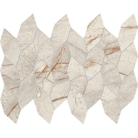 Mosaïque effet Marbre Blanc Himalaya Nav 35x27,6x0,9 cm Brillant Sorvella - Mur intérieur (vendu par carton de 0,5796 m²) - RO'MA CARRELAGE