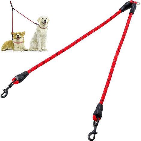 Double Laisse pour Chien, Séparateur de Laisse Anti-Emmêlement (1/5)