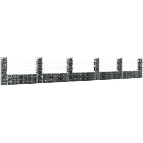Cesta Gabion en forma de U C/ 6 Postes 620x20x100 cm de hierro (1/5)