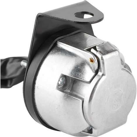 Isceau Attelage 7 Broches Priserque Câble de Connecteur de Remorque de 2 M avec Broche Prise Européenne, Adaptateur de Prise de Câblage en Cuivre + Aluminium, Adaptateur RV pour (1/4)