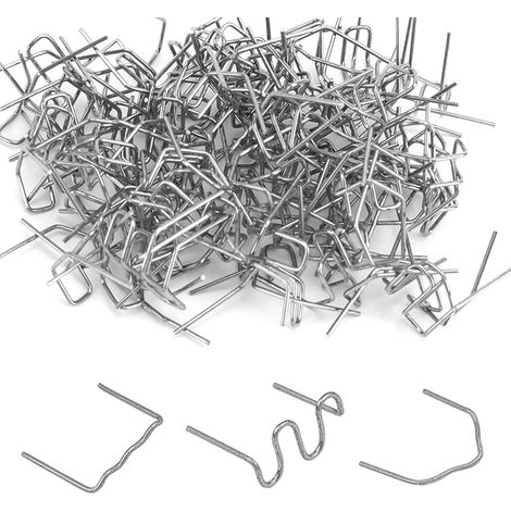 Staples - Stainless Steel Hot Staples for Plastic Welding and Bumper Repair - 300 Pieces (1/5)