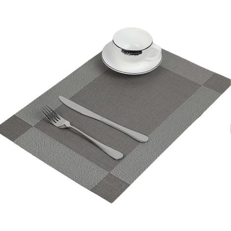 Sets de table multifonctionnels en PVC antidérapant et lavable, compatibles avec les tables de cuisine de restaurant. (1/5)