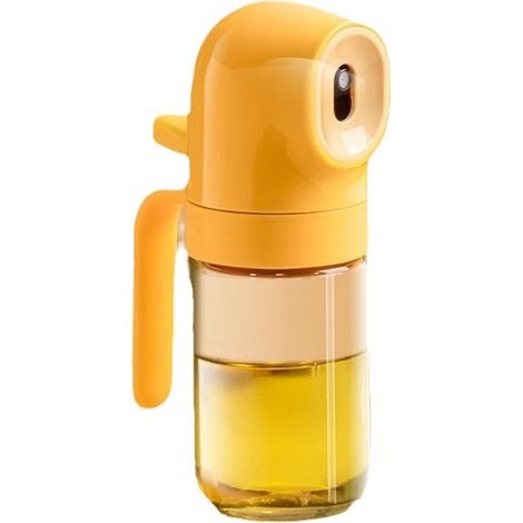 Vaporisateur d'huile en verre pour cuisine, vaporisateur d'huile d'olive rechargeable et anti-fuite 8oz, compatible lave-vaisselle, accessoires de friteuse à air chaud, gadgets de cuisine, jaune 180ml (1/5)