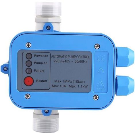 Régulateur de pression de pompe, pressostat automatique 220 V pour pompe à eau domestique, arrosage de jardin, piscine ou cour (1/4)