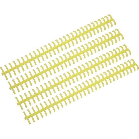 Lot de 10 anneaux de reliure à feuilles mobiles, 30 trous, sécables, en plastique PP résistant à l'usure, peigne de reliure de 10 mm, pour étudiants et bureau, jaune (1/5)