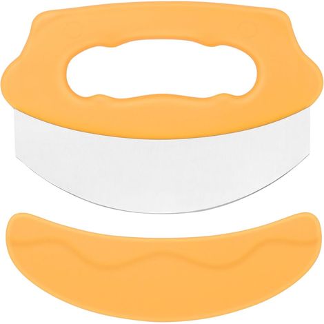 Tagliapizza affilati in acciaio inox per pizze e torte con comoda impugnatura, gialli