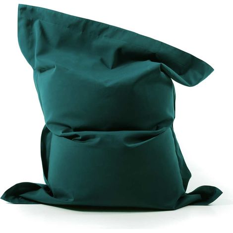Pouf Géant XXL Déhoussable, Extérieur, Outdoor, Jardin, Terrasse, Voile Bateau Vert BiG52