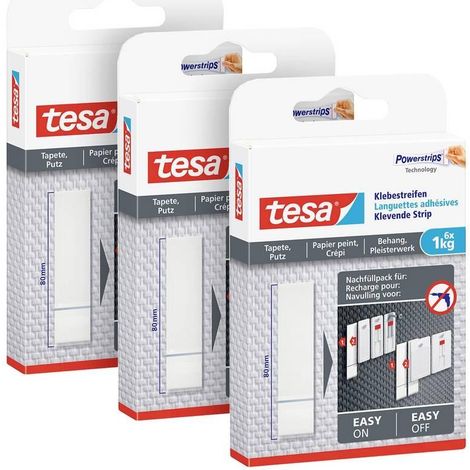 Tesa 77771 weiße Powerstrips Klebebänder
