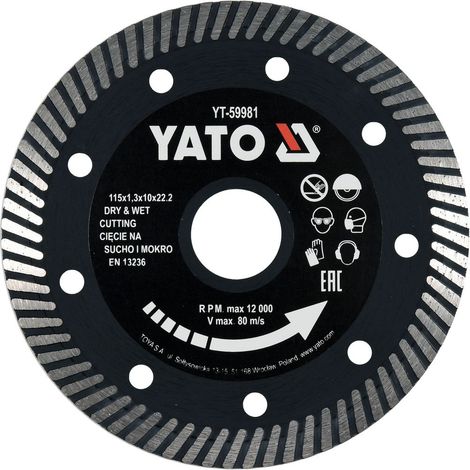 Diamanttrennscheibe Turbo 115x22,2mm für Feinsteinzeug (1/3)