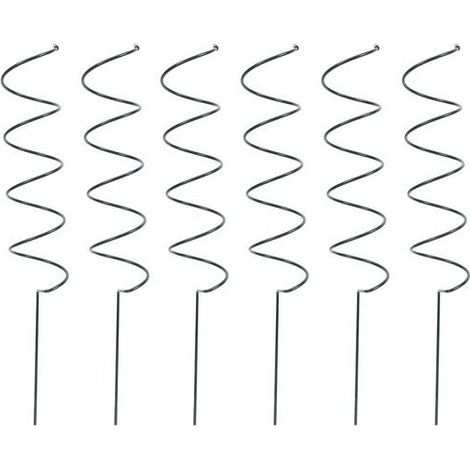 Tuteurs en spirale pour plantes grimpantes - Lot de 6 tuteurs - Spirale pour meilleure stabilité - Fer durable (1/5)