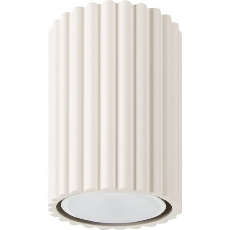 Spot Plafonnier Aluminium GU10 rond Ø 6,5 cm Apparent Crème Moderne