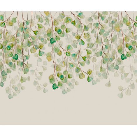 papier peint panoramique feuilles vert - Komar (1/3)