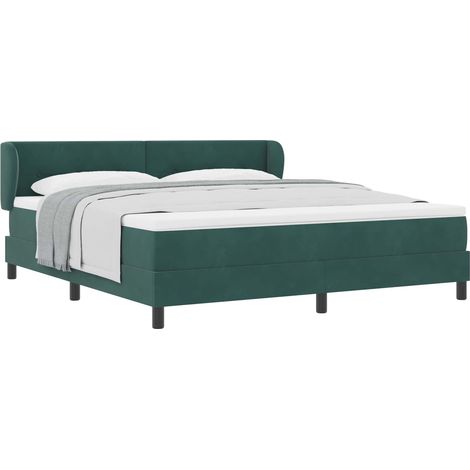 Maison Exclusive - Boxspringbett mit Kopfteil Dunkelgrün 180 x 20 (1/5)