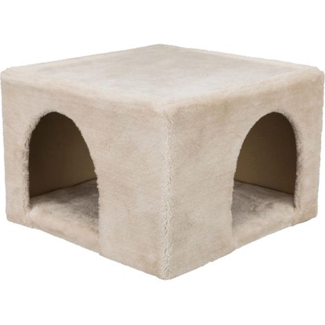Abri douillet peluche - 36 x 25 x 36 cm - Beige - Pour lapins et petits rongeurs