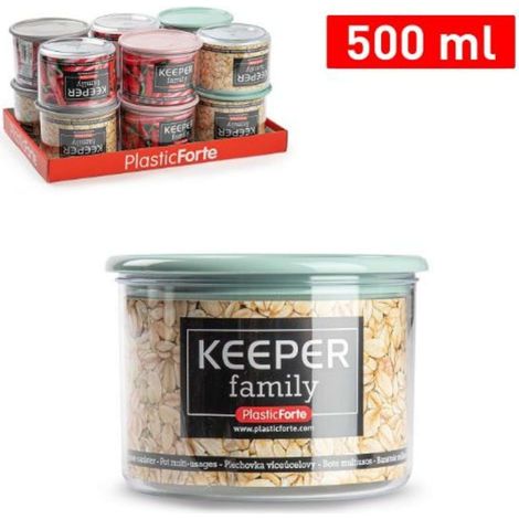1 Pezzo Barattolo da Cucina in Plastica Multiuso 500 ml Vari Colori