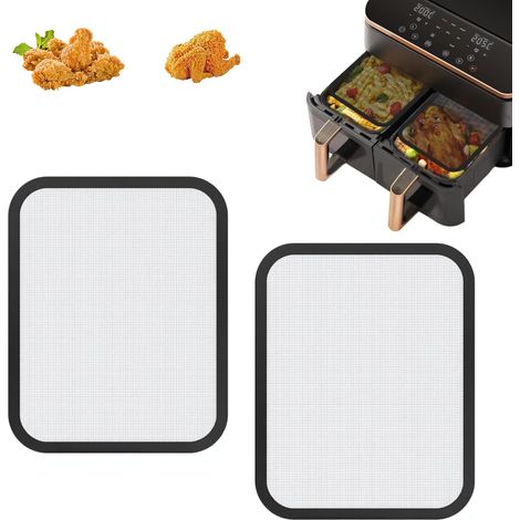 Protection Anti-Éclaboussures en Acier Inox pour Cosori Airfryer 8,5 L/Dual Blaze TwinFry 10L, Couvercle Anti Projection à Mailles Fines Grille Anti Projection Compatible avec Cosori CAF-R901-AEU 8,5L (1/5)