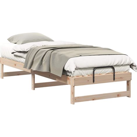 Bettrahmen Braun 80 x 200 cm Massives Kiefernholz vidaXL