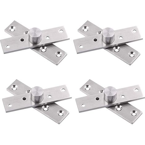 Charnières Pivot Porte à Rotation Cachée de 360 Degrés 4 PCS Pivot Hinge for Door Charnière de Porte Supérieure Inférieure en Bois à Charnière en Aci
