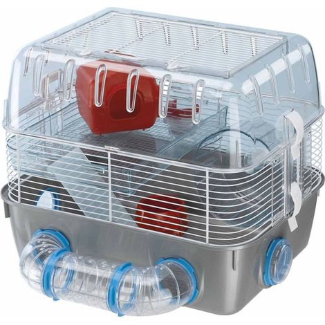 Ferplast COMBI 1 FUN Cage à deux étages pour hamsters. Variante COMBI 1 FUN - Misure: 40.5 x 29.5 x h 32.5 cm - (1/2)