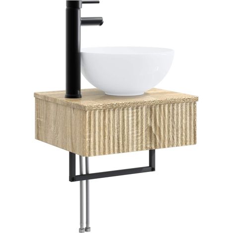 vidaXL Lavabo da Parete Rovere Sonoma 40 x 35 x 39 cm