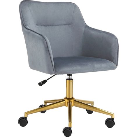 Caspar-Chaise de bureau Gris Or