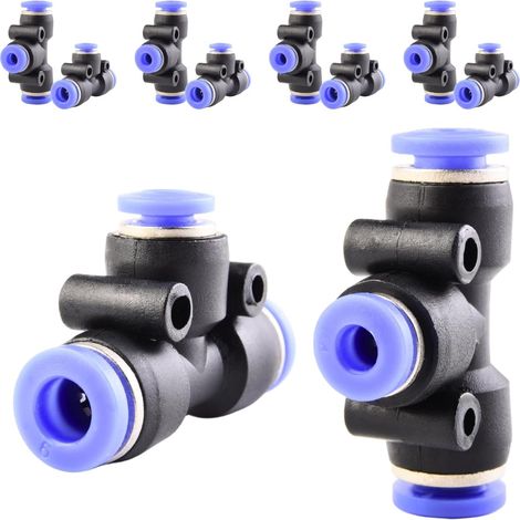 10 pièces 16 mm répartiteur en Y à 3 voies, raccord pneumatique, rapide plastique raccords Push to Connect, adaptateur de conduite d'air PY - PEG6-4-6mm (1/5)