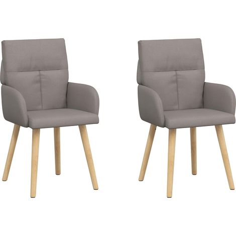 Esszimmerstühle 2 pcs Stoff Taupe 60 x 56 x 96 cm vidaXL (1/5)