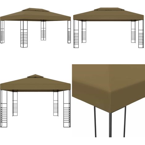 vidaXL Pavillon 3x4 m Taupe 180 g/m² (1/5)