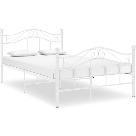 Estructura de cama sin colchón metal blanco 120x200 cm vidaXL (1/5)