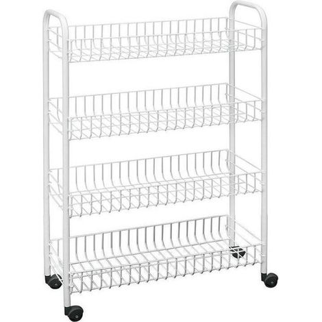 Metaltex Badkamer-/keukentrolley Snello 84x56cm Acier Blanc