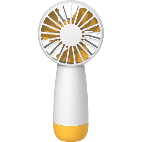 Tragbarer Mini-Ventilator, wiederaufladbarer USB-Ventilator, 3-Gang-Taschenventilator, Mini-Handventilator für Heimbüro, Outdoor, Reisen (weiß)