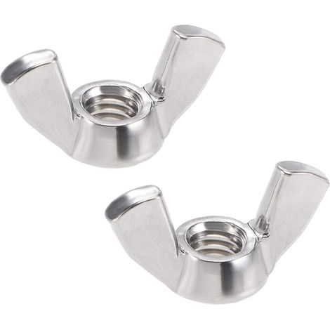 2 pièces Flügelmuttern 5/16"-18 Fensterläden Schmetterlingsmutter Handdrehung Festziehen Teile 304 (1/4)