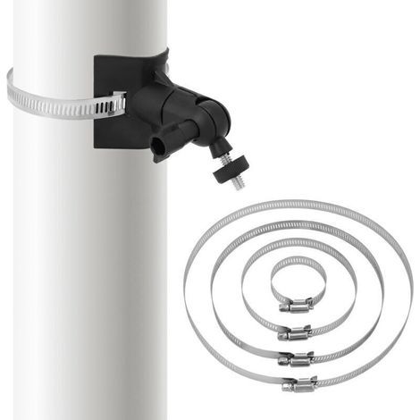 Support Poteau Métallique Universel 4 Boucles Ø50-200mm pour Caméras Arlo Wyze Eufycam Noir (1/5)
