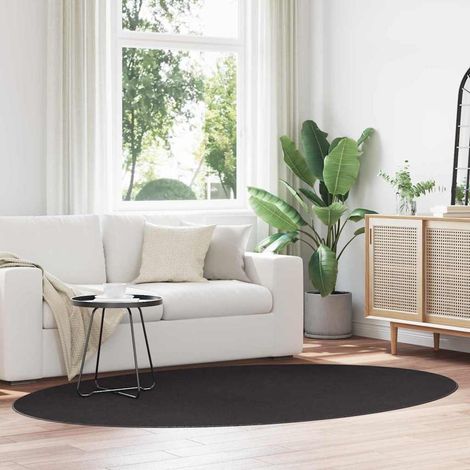 Bereichsteppiche Oval HUARTE Schwarz 160 x 230 cm