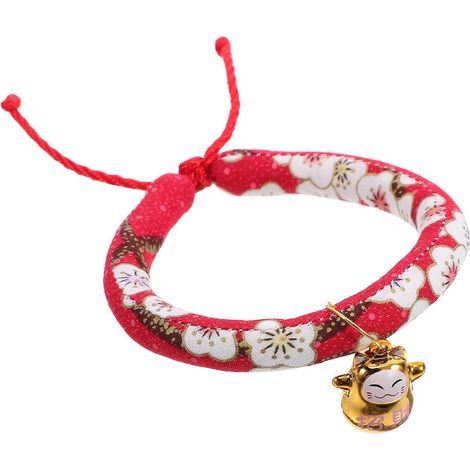 Collar ajustable de algodón para gatos con campanilla pequeña. (1/5)