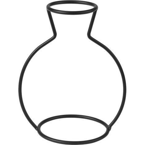 Cadre Vase Métal Noir Formes Créatives Support Plante Déco Café Maison