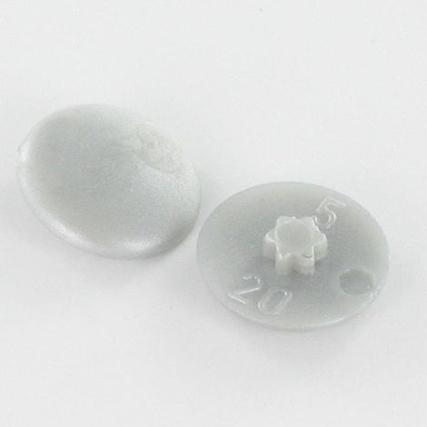 Cache tête de vis TORX T20 Diamètre de tête: 12 Polyéthylène RAL9006 aluminium blanc - 1 pièce (1/4)