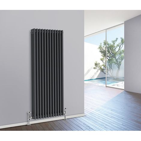 Traditional Radiator Cast Iron Style Radiator 3 Column Anthracite 1500 x 560mm