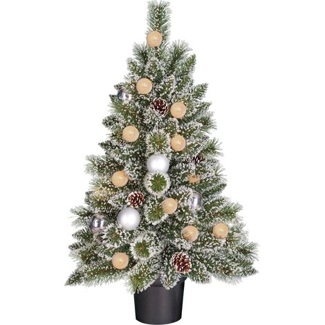 Black Box Trees Sapin de Noël artificiel illuminé Blanc chaud H90xl51xL51cm (1/5)