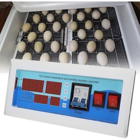 Incubateur à œufs entièrement automatique 180-240 V avec régulateur de température et d'humidité et contrôleurs d'éclosion numériques (1/5)