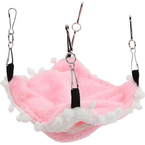 Hamac suspendu pour petits animaux, chaud et moelleux, idéal pour cages, rats, planeurs de sucre, furets, 21 x 21 cm (1/3)